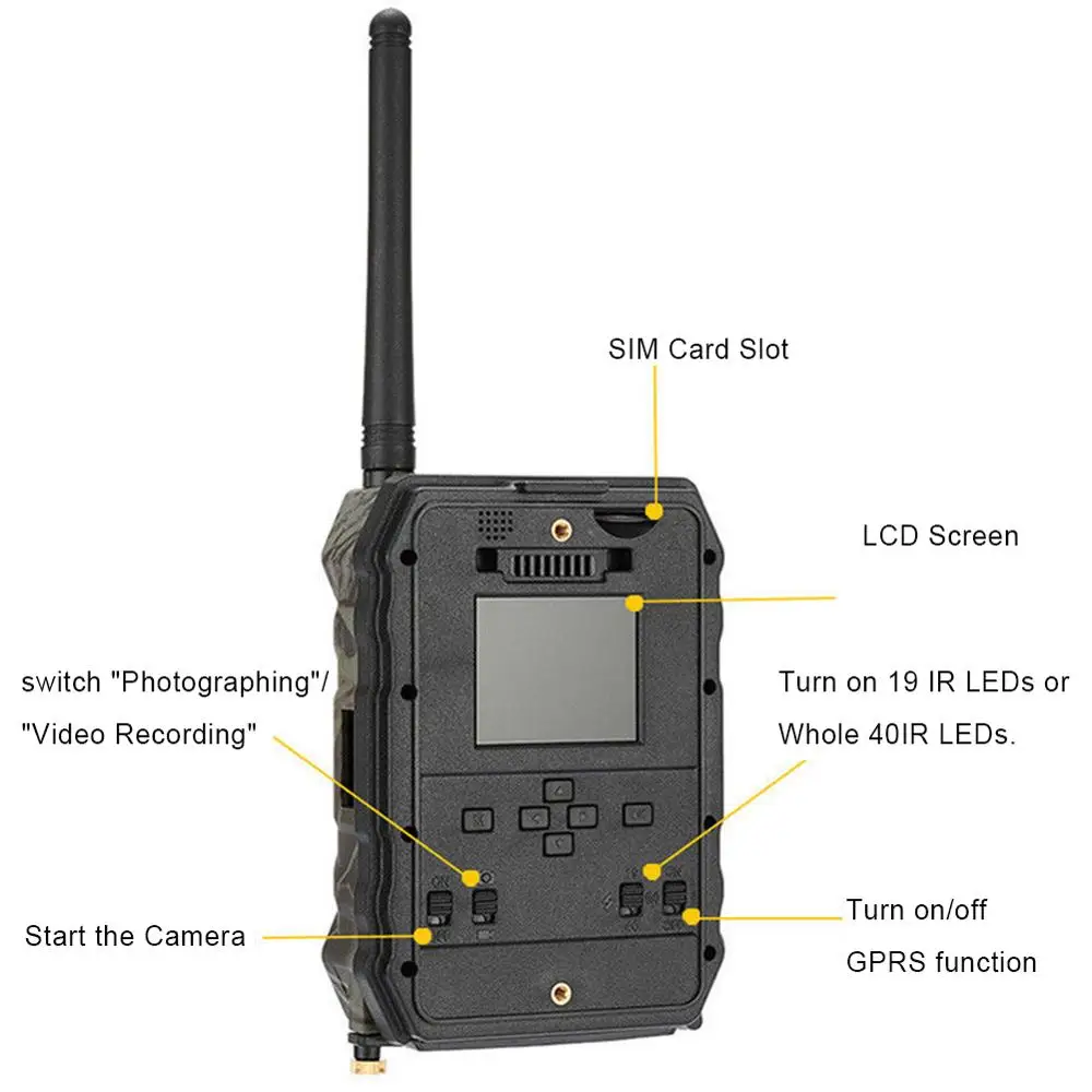 940NM охотничья камера S680M 12MP HD1080P 2," ЖК-камера с MMS GPRS SMTP FTP GSM Trail Hunt Game