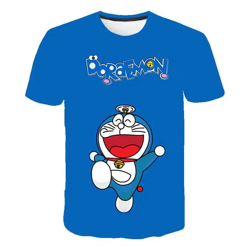 Футболка Doraemon футболка Nobita с милым котом в японском стиле аниме одежда