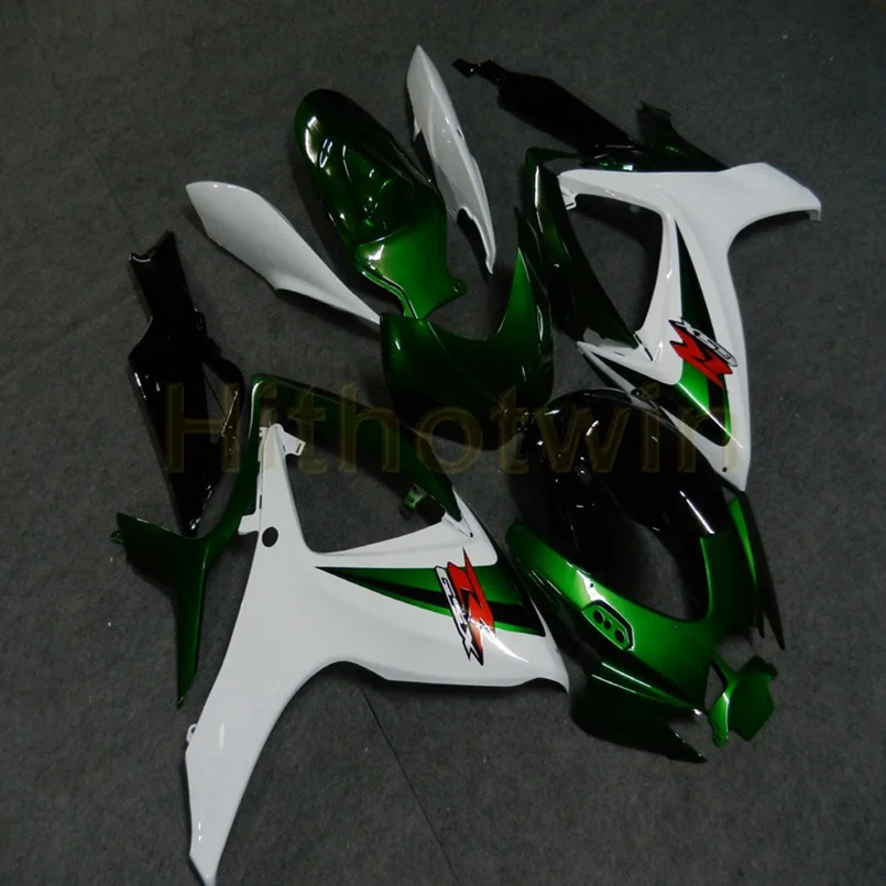 Пользовательский капот мотоцикла для GSX-R600750 2006-2007 K6 ABS пластик обтекатель инъекции плесень зеленый - Цвет: H