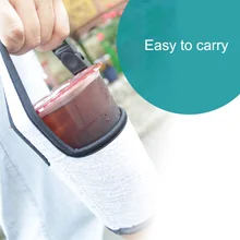 Стеклянная бутылка для воды, держатель для бутылок, изолированный складной контейнер для напитков, хлопковые чашки, аксессуары для улицы