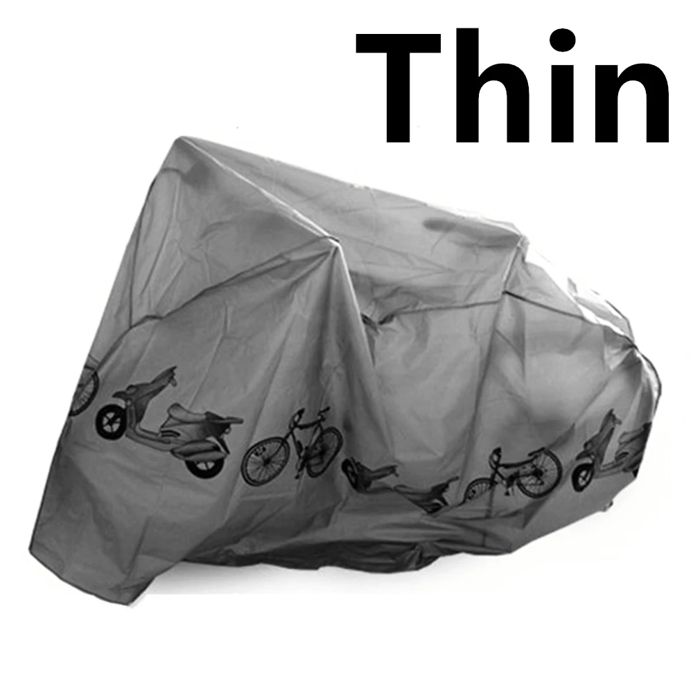 Thin-Grey Чехол для велосипеда, водонепроницаемый, для улицы, УФ-защита, MTB, Велосипедный Чехол, дождевик, пылезащитный чехол для мотоцикла, скутера, велосипеда, защитное снаряжение - Цвет: Thin-Grey
