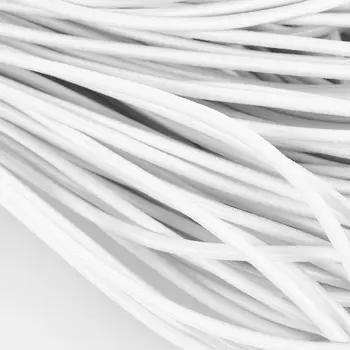 

3/2.5mm Width Polyester Woven Rubber Band Elastic Band DIY Satin Ribbon Double Face for Top Quality 109yard Mask Band