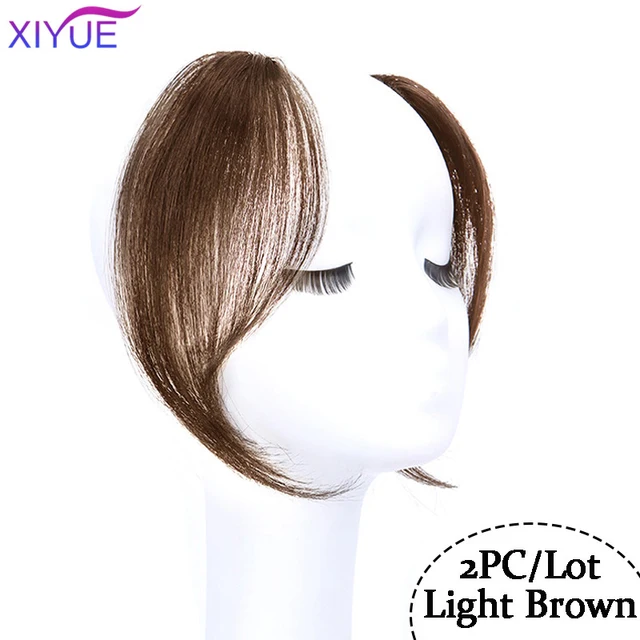 Black/Light Brown Clip In Hair Bangs Hairpiece Accessories Synthetic Fake Bangs Clip In Hair Extensions Clip In Hair Pieces ZH-10
