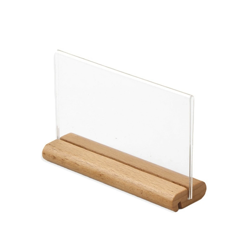  NUOBESTY 1Pc Wooden Table Stand Display Holder picture stands  for table retail sign wooden sign stand wood Picture Frames Stand display  stand wedding sign Pearlescent Acrylic menu board : Office Products