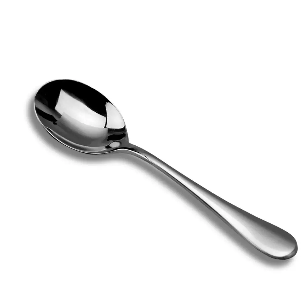 

Spoon 1 piece Long Handle Stainless Steel Mirror Polishing Salad Dinner Spoon Curried Rice Soup Hot sale Mixing Soup Scoop ladle