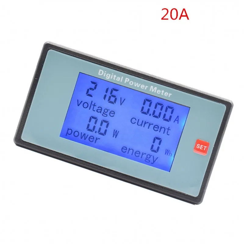 1 шт. AC220V 20A/100A AC Напряжение Амперметр Многофункциональный Напряжение и ток счетчик энергии измеритель мощности цифровой дисплей головка