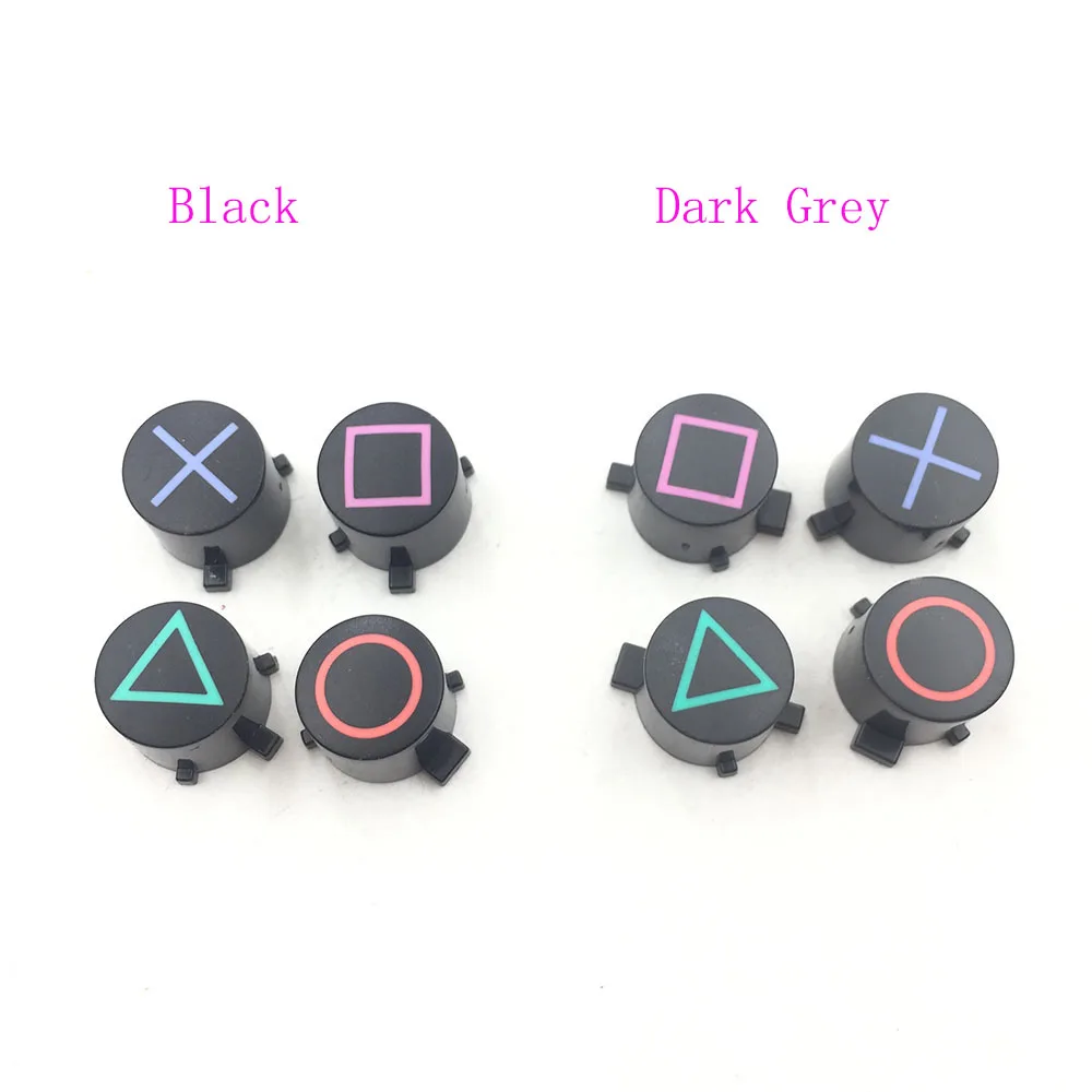50 комплектов пластиковых черный темно-серый A B X Y кнопки для Dualshock 4 контрольная панель для PS4 Slim& Pro