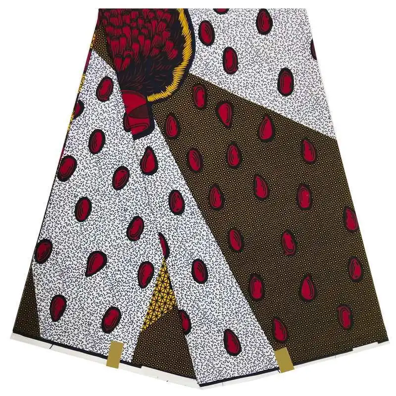 wax fabric Хлопок высокое качество Новое поступление Голландский Настоящий Воск 6 ярдов/шт, африканская вощеная ткань принтом гарантия мягкие восковые ткани - Цвет: wax fabric