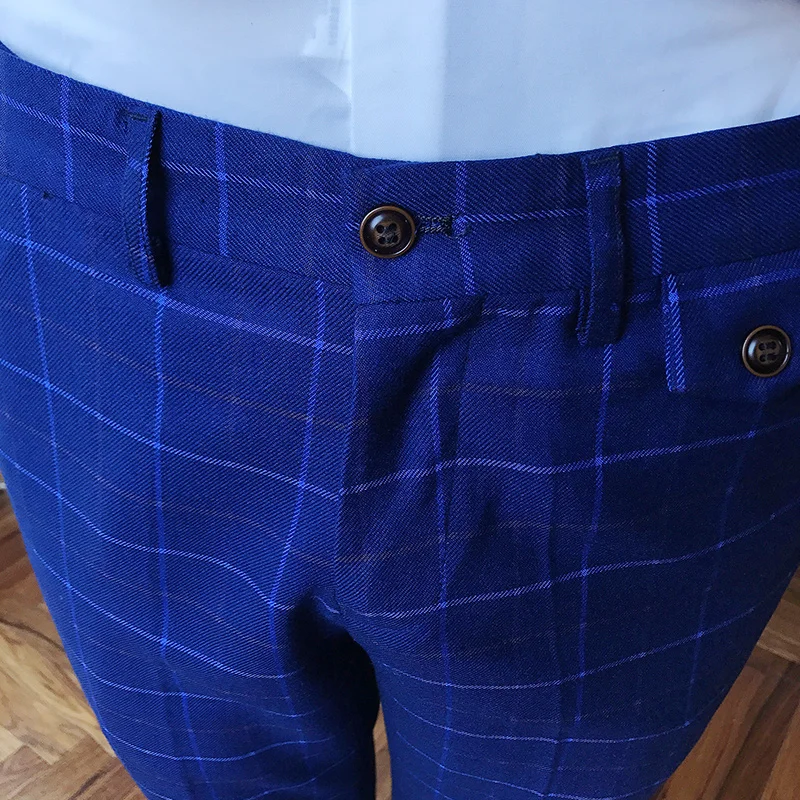 2019 autumn new men's suit pants men's slim plaid slim suit trousers men's fashion cotton plaid business casual suit trousers 2019 autumn new men's suit pants men's slim plaid slim suit trousers men's fashion cotton plaid business casual suit trousers