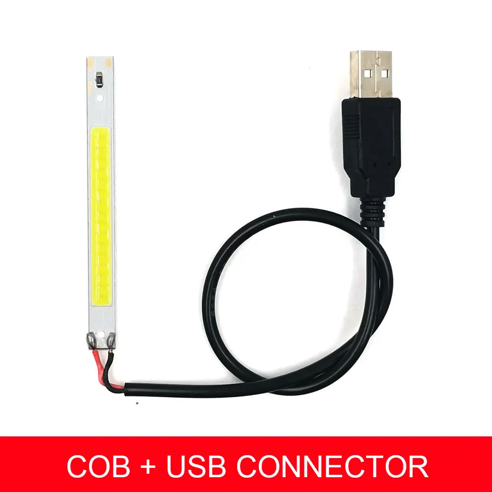 COB USB connector 80x7,5 мм Питание от USB 5 В COB светодиодные ленты бар светильник DC5V 3W светодиодный Теплый Холодный белый красный синий зеленый цвет лампы светодиод Чип - Испускаемый цвет: COB USB connector