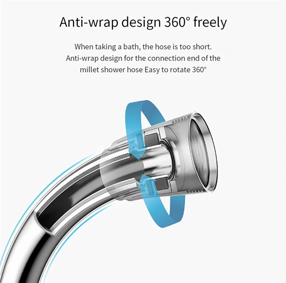 Xiaomi Mijia Diiib 3 Modes Handheld Shower Head Set 360 Degree 120mm 53 Water Hole with PVC Matel Powerful Massage Shower (12)