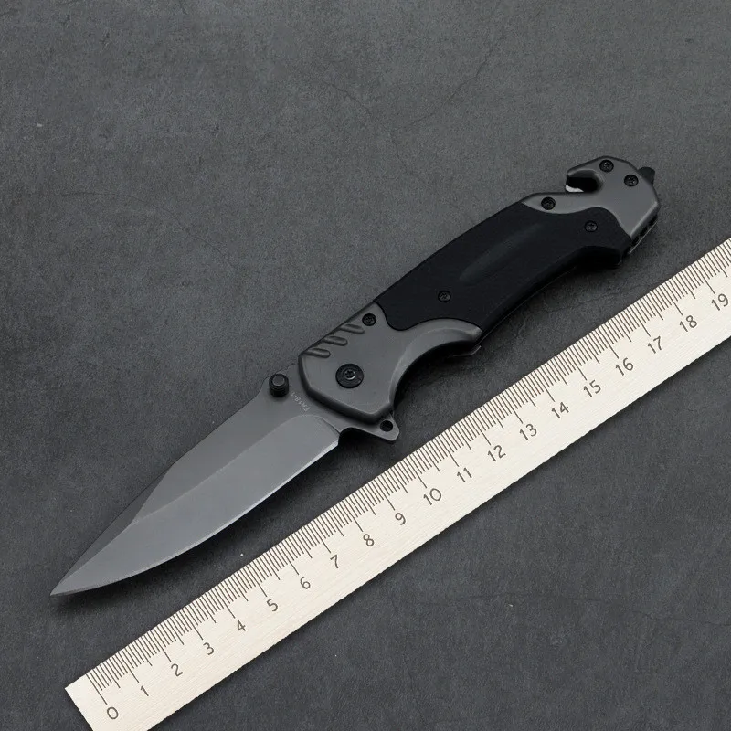 

Stainless Steel 223mm Folding Knife Gray Tactical Blade Camping Survival Combat Pocket Knives EDC Hunting Multi Tools T4025