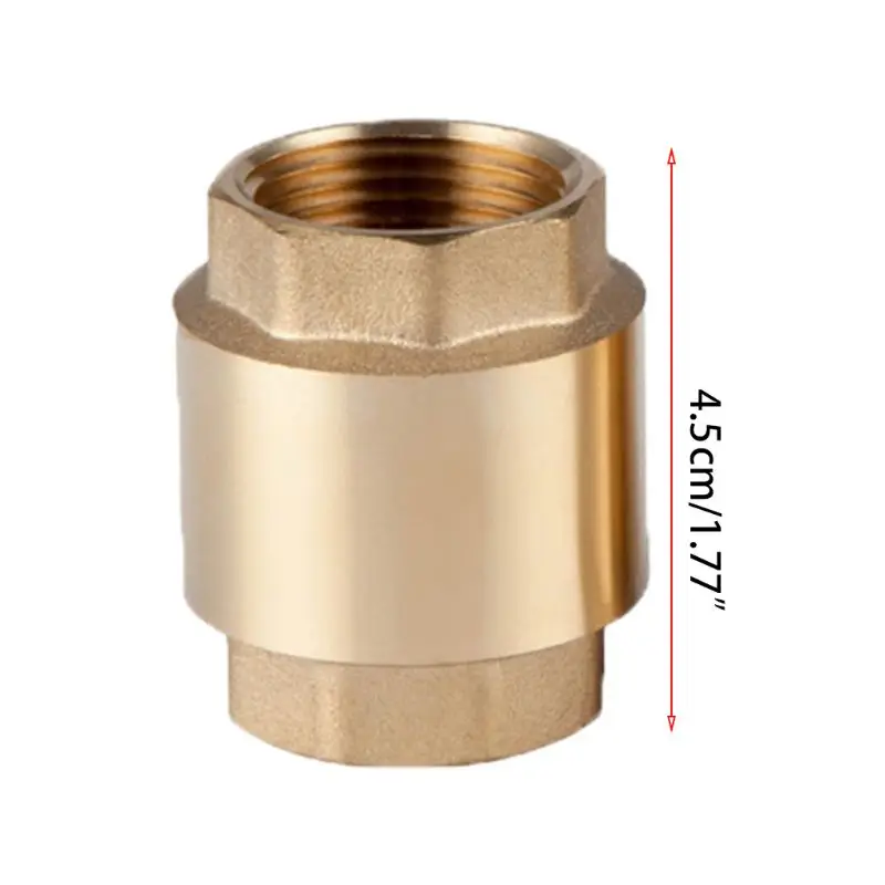 Brass Female Male Thread In Line Spring Vertical Check Valve Pump Pipe Fittings M89B