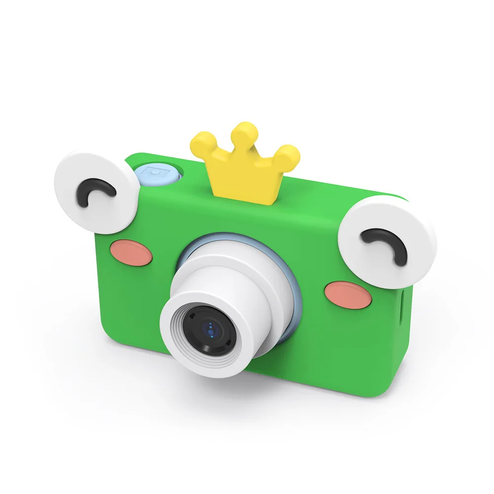 green Детская игрушка камера 8MP мультфильм камера для записи HD видео мини камера видеокамера для детей Подарки для детей цифровое видео креативное DIY 8 Гб памяти - Цвет: green