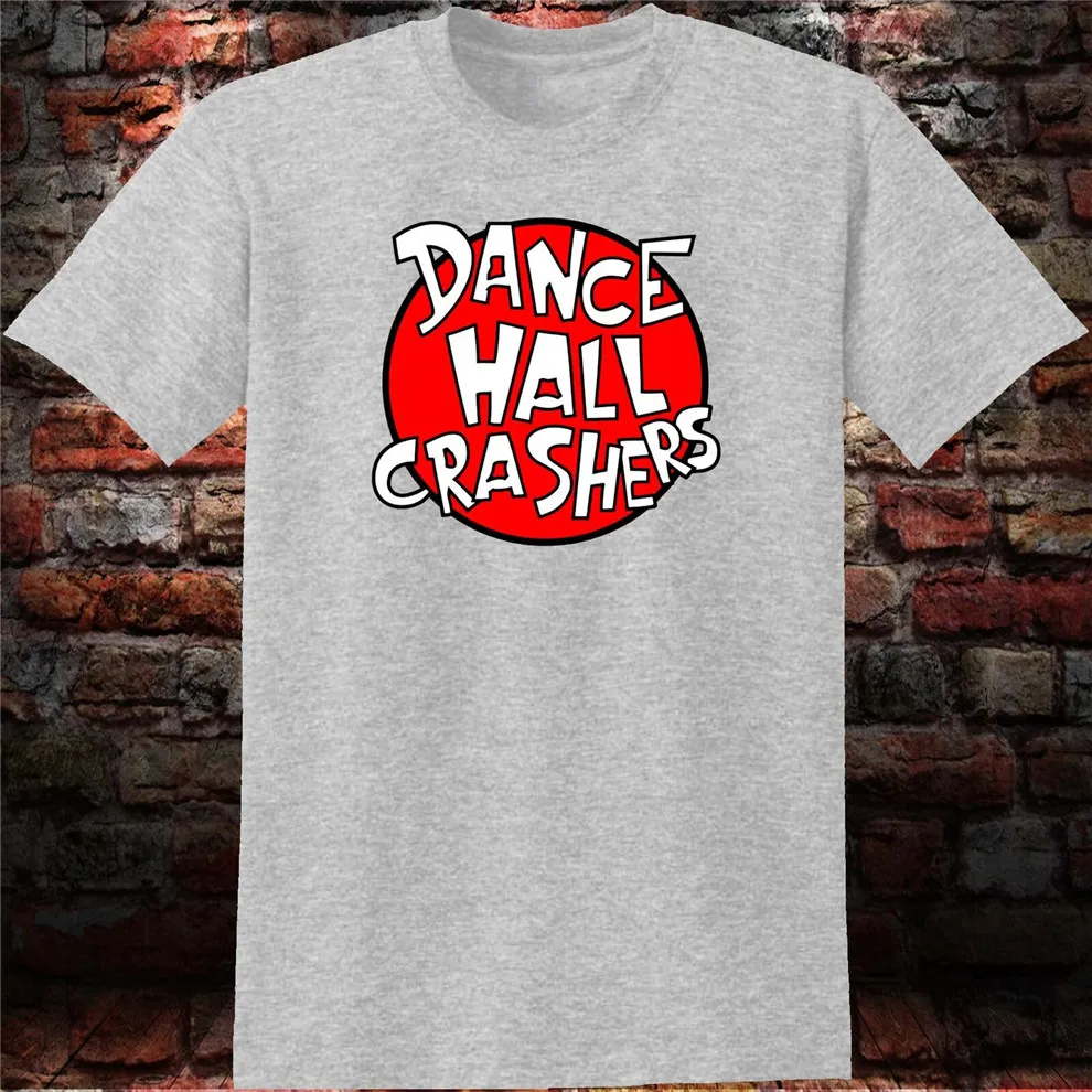 Dance Hall Crashers Logo Ska Punk Pop Men'S Grey T-Shirt S To 3Xl Homme Plus Size Tee Shirt | Мужская одежда