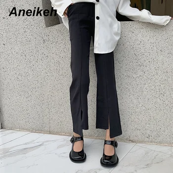 

Aneikeh NEW 2020 Fashion Patent leather PU Women Mary Janes Pumps Round head Low Heel Shoe Hook & Loop Dance Wedding Shoes 35-39