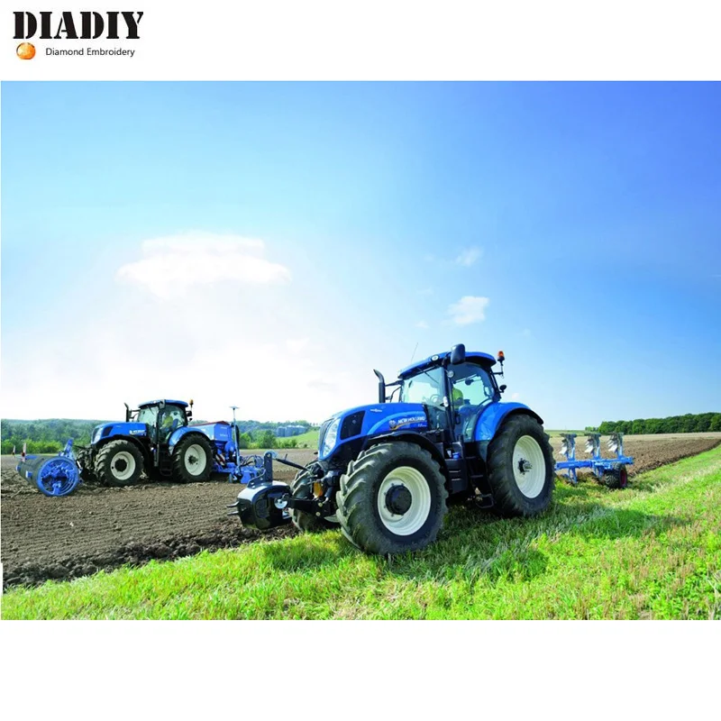Алмазная 5D Вышивка DIADIY трактор полная вышивка/круглая мозаика сделай сам