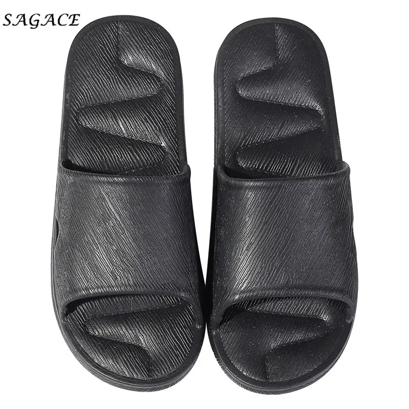 SAGACE/домашние мужские одноцветные шлепанцы; Простые слиперы; обувь для ванной комнаты; мягкая подошва; Массажная домашняя обувь