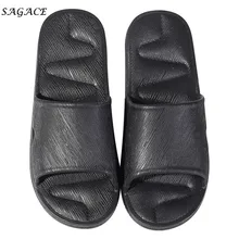 SAGACE/домашние мужские одноцветные шлепанцы; Простые слиперы; обувь для ванной комнаты; мягкая подошва; Массажная домашняя обувь