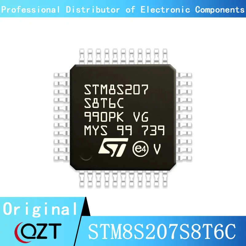 10pcs/lot STM8S207 STM8S207S8 STM8S207S8T6 STM8S207S8T6C LQFP-44 Microcontroller chip New spot