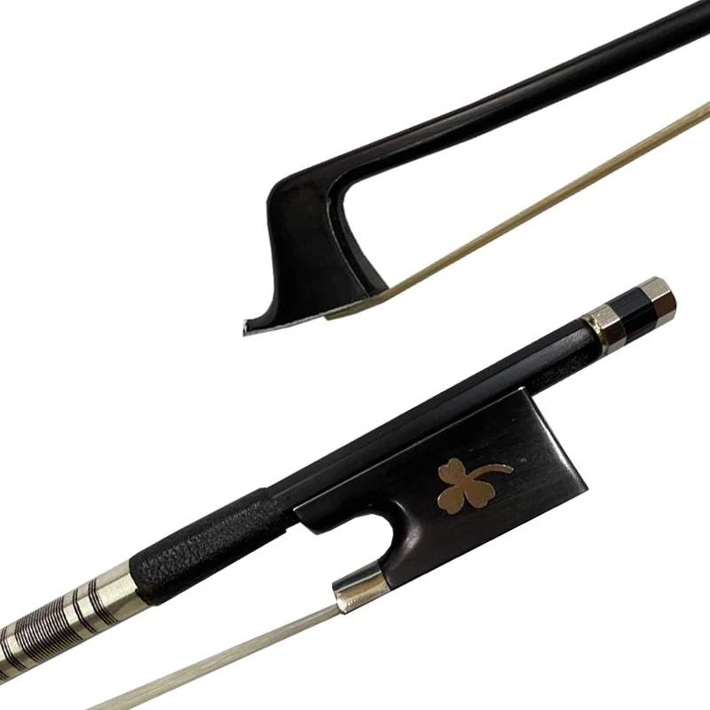 Free shipping 3pc high class black Carbon fiber violin bow 4/4 size new