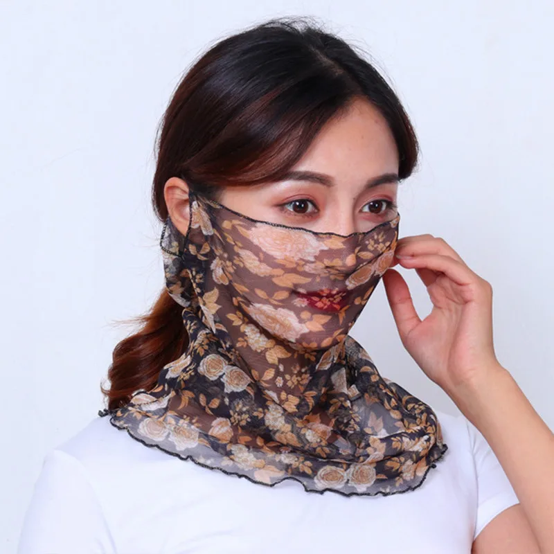 Style 10 Новинка, маска для женщин, маска для лица, летняя, нагрудник, Женский рукав, маска, шарф, женский шарф, защита от ультрафиолета, Солнцезащитная Сетчатая Маска - Цвет: Style 10