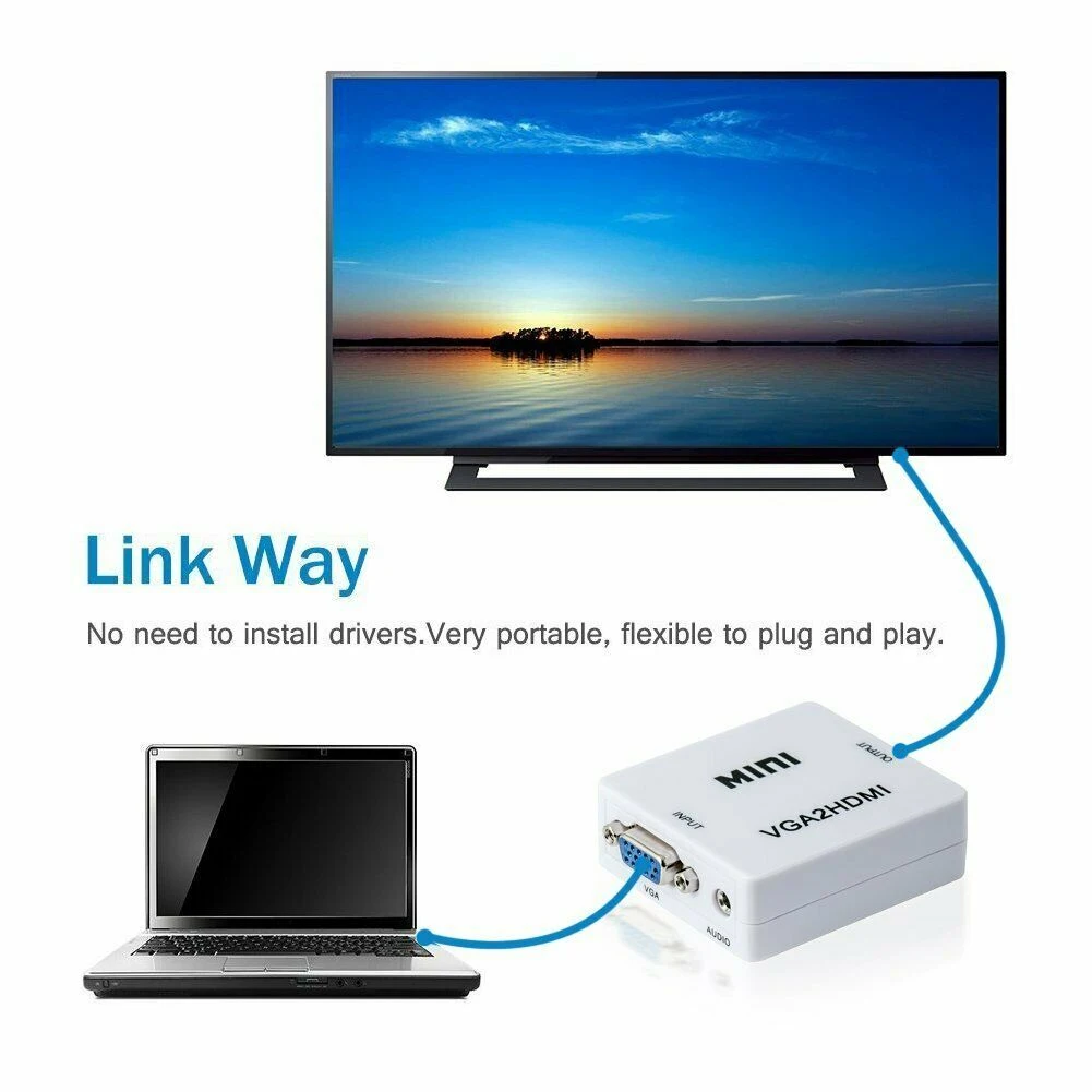  PC AV Audio Mini Box DVD il Video Del Computer Portatile 1080P Accessori Full HD Convertitore Adatt