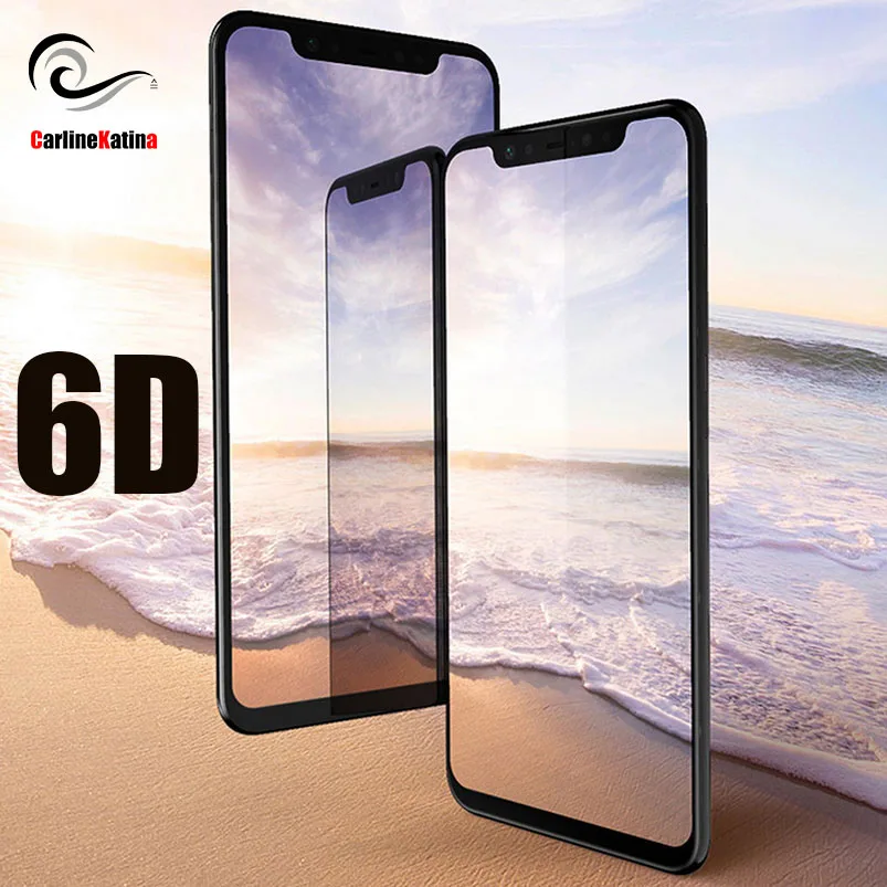 Защитное стекло 6D для Xiaomi Mi 8 lite Mix 3 Redmi note 6 pro pocophone f1|Защитные стёкла и плёнки| |