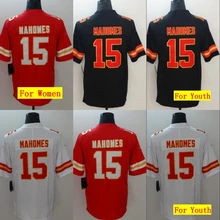 Все сшитые мужские wo Мужские Молодежные Дети th Kansas City Патрик Mahomes 15 Джерси
