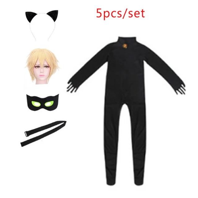 Christmas Fancy Lady Girls Costumes Bug Easter Cosplay Jumpsuit Black cat Children Spandex Costumes Bug for Kids Suits Wig Bag B2-5PCS