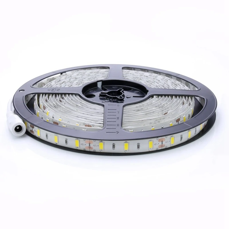 

Super Bright Flexible 5M 14.4W/Meter SMD 5630 300 Leds IP65 Waterproof Daylight White(6000-6500K) LED Strip Ribbon