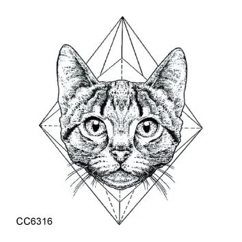 

Rocooart Small Size 6x6cm Simple Balck Line Design Fake Tattoo Body Art Temporary Tattoo Sticker For Female Tatuajes Tatuagem