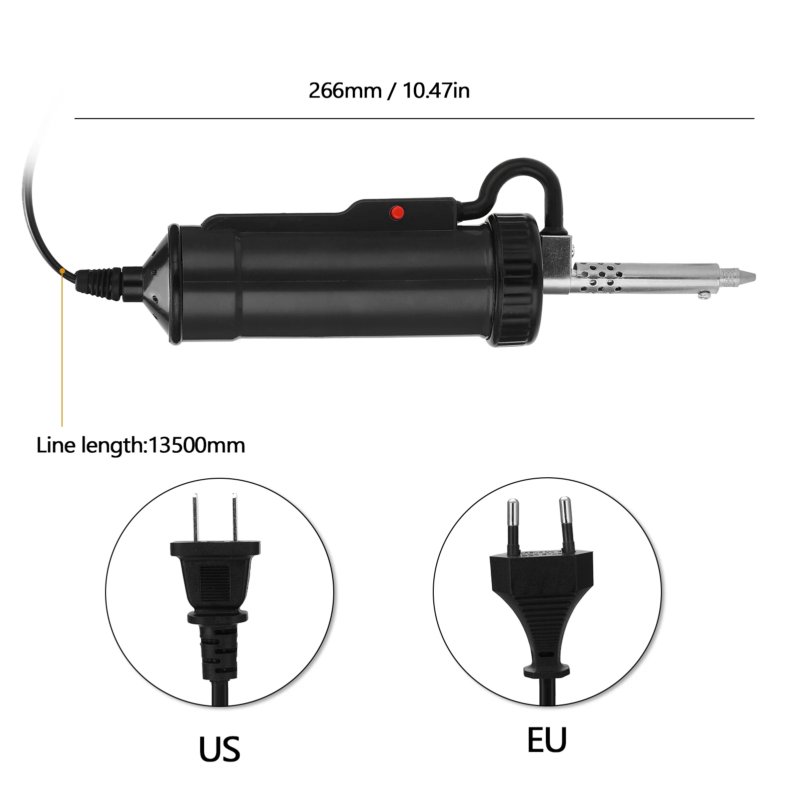 ADT03 Desoldering Machine Electric Solder Tin Sucker Vacuum Soldering Remove Pump with 3 Suction Nozzle