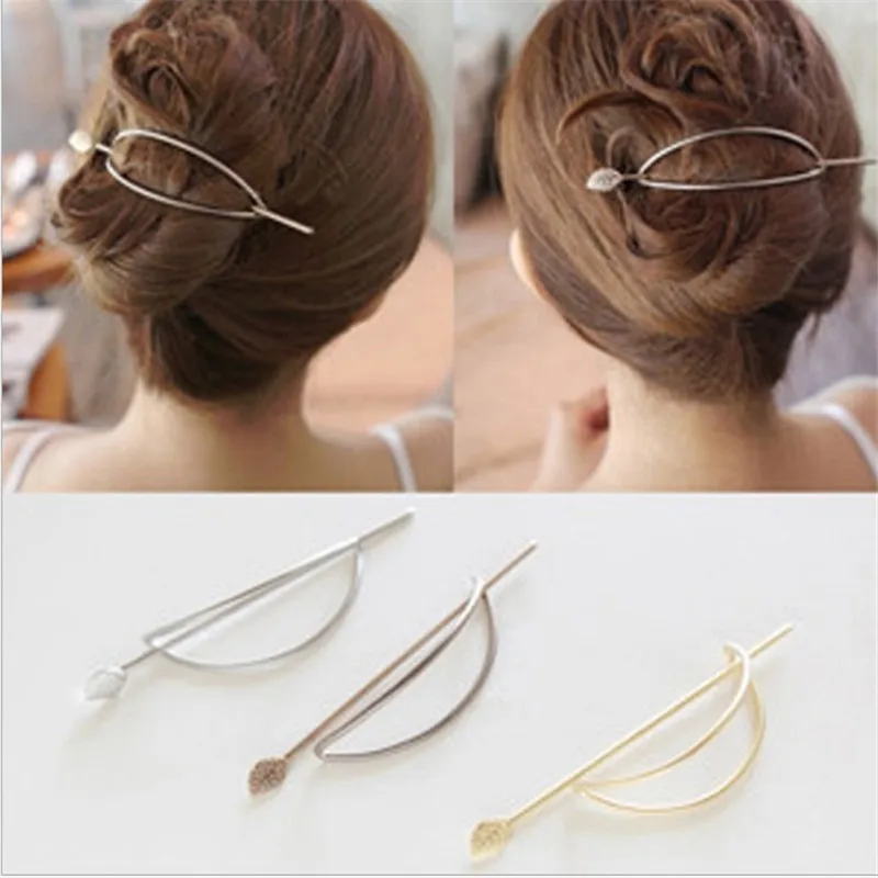 

New Korean Fashion hair accessories simple oval hollow tree leaves hairpins hair Korean fashion hair clips headwear 1pc