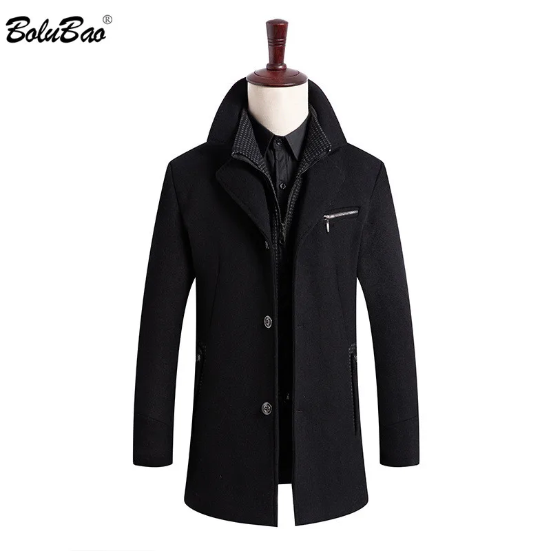 BOLUBAO New Winter Men Wool Blends Coats Quality Brand Men's Fashion Long Section Overcoat Business Trend Wild Wool Coat Male BOLUBAO New Winter Men Wool Blends Coats Quality Brand Men's Fashion Long Section Overcoat Business Trend Wild Wool Coat Male