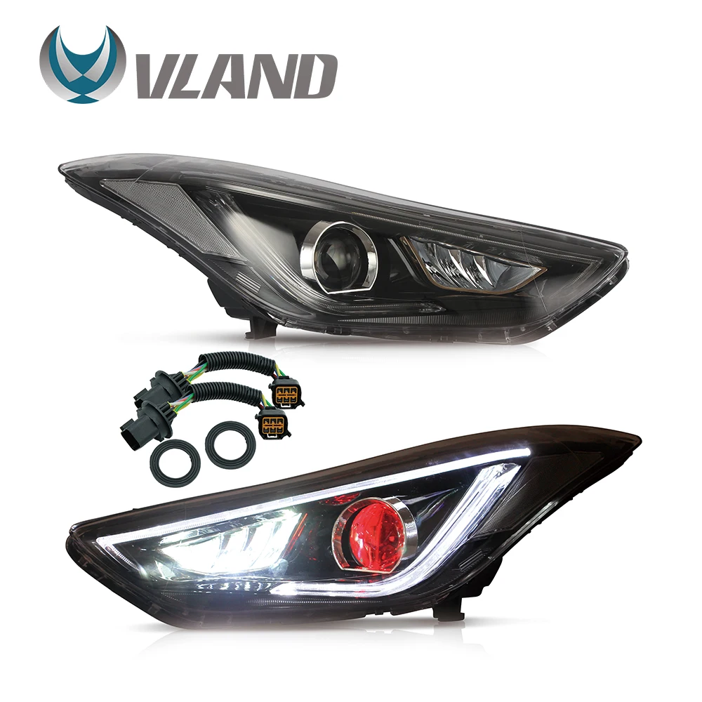 VLAND фары автомобилей головной светильник в сборе для 2011 2016 Hyundai Elantra Coupe 2013 2014