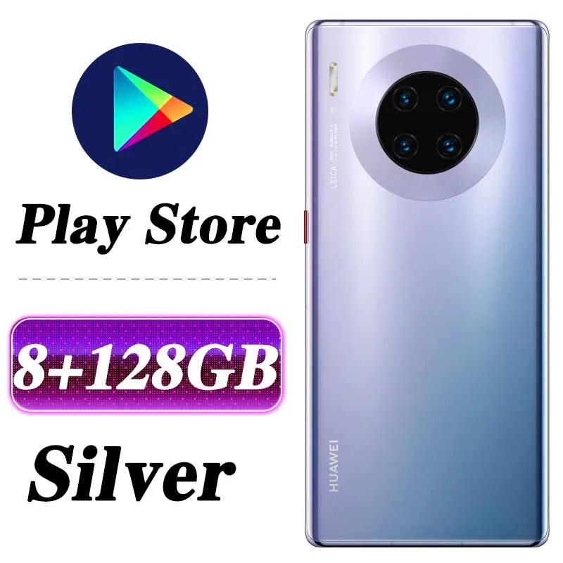 HUAWEI mate 30 Pro мобильный телефон 6,53 дюймов Kirin 990 Восьмиядерный Android 10 Встроенный датчик жестов Google play - Цвет: 8G 128G Silver