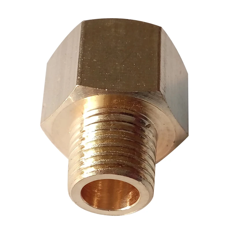 1/8" NPT Male x 1/4" BSPP Female Brass Pipe Fitting Adapter For Pressure Gauge 