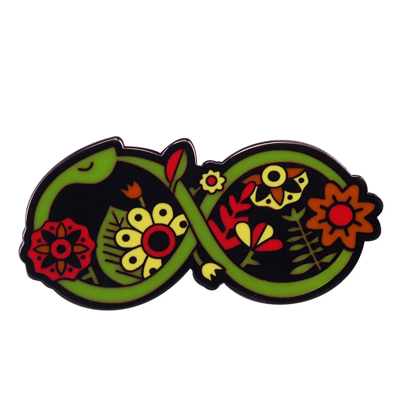 today Feasibility Brawl Floral Snake totem badge spiritual animal enamel pin python Brooch American  Zodiac Signs Jewelry shirts suit decor|Brooches| - AliExpress