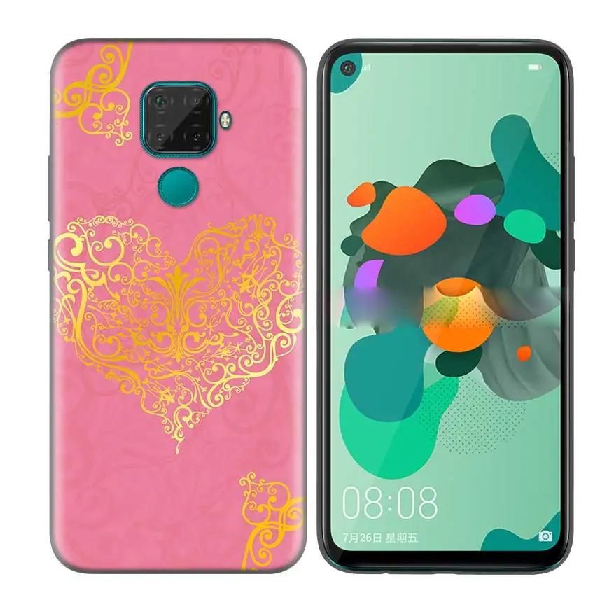 04 Мягкий силиконовый чехол с блестками в форме сердца для huawei P Smart Plus P Smart Z Nova 5 5i Pro Y9 Y7 Y6 Y5 - Цвет: 04