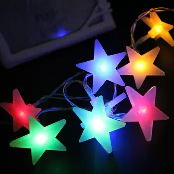 

Pentagram Light post 1M 3M 5M Christmas Light Strings 2019 New Snowflakes Bells Pentagram Battery Light Strings LED Night Lamp