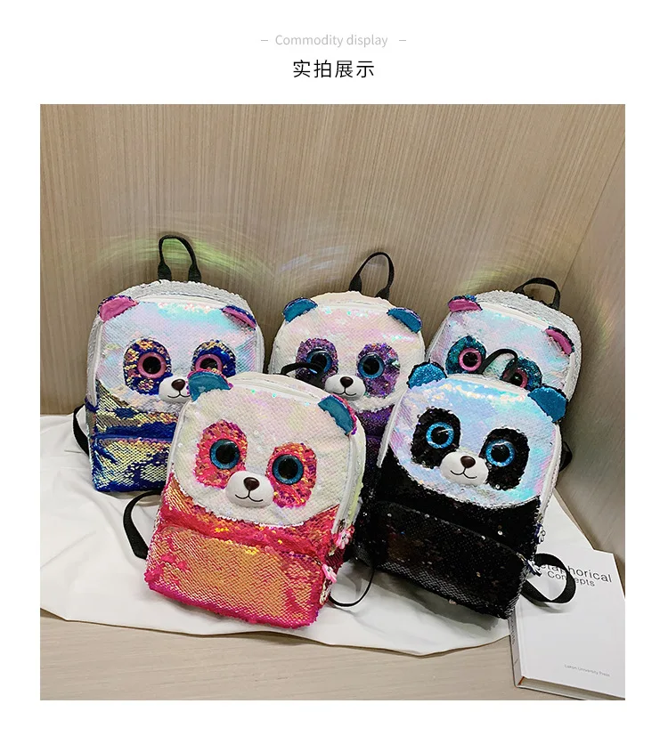 Sequin Kids Bag For Girls Panda Small 