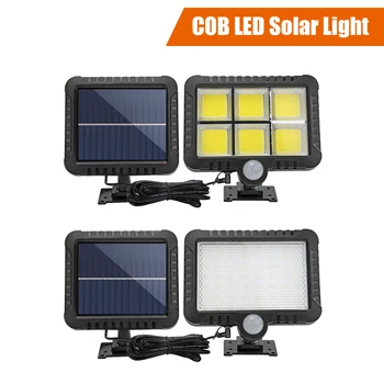 100/120 COB LED Solar Light Outdoor Lighting Garage Security Light PIR Motion Sensor Garden Decoration Solar Wall Lamp Spotlight 1