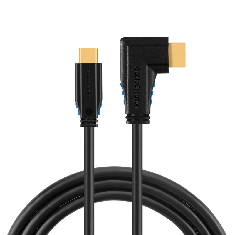 USB-C к HDMI 4 K, type-C(совместим с Thunderbolt 3) к HDMI под прямым углом с кабелем 270 градусов, совместим с MacBook Pro /2