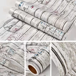 Waterproof Self Adhesive PVC Oil Proof Contact Wood Wallpaper For Wall Bathroom Kitchen Furniture Renovation Home Improvement