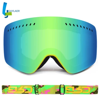 

Motorcycle 5 Colors Sking Snowboard Goggles Ski Goggles Double Lyers UV Anti-fog Men Women Skiing Goggles Glasses