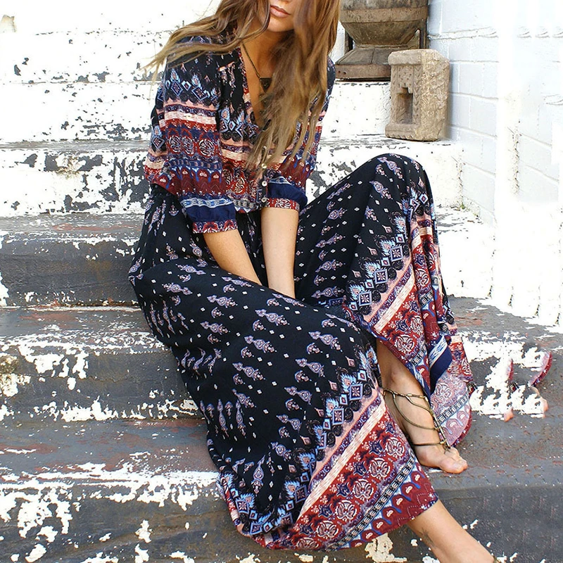 Праздничное платье повседневное плюс размер 5XL летнее женское этническое с