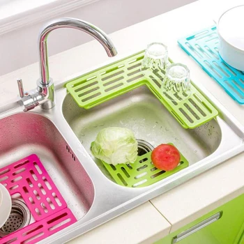 

1 Pc Kitchen Sink Drain Net Filter Mat Dishwasher Cup Drain Pad Kitchen Cleaning Filter Water Draining Holder