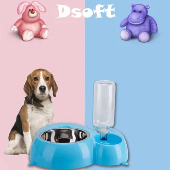 

Pet Drinkers Plastic Cat Dog Automatic Ffeeder Drinking Dual Port Pet Bowl For Pets Dog Cat Feeding Bowl Automatic Drinkers