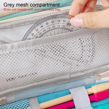 

Large Capacity Gift For Student Pen Holder Stationery Travel With Zipper Storage Bag School Office Accessories Pencil Case